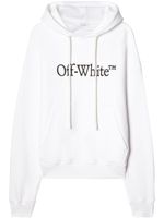 Off-White hoodie Big Bookish Skate en coton - Blanc