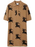 Burberry robe-polo à motif EKD en jacquard - Tons neutres