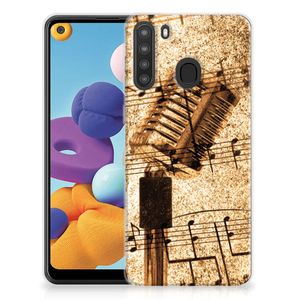 Samsung Galaxy A21 Siliconen Hoesje met foto Bladmuziek