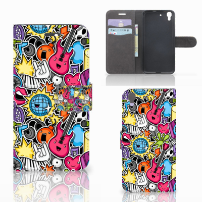 Honor 4A | Y6 Wallet Case met Pasjes Punk Rock Honor 4A | Y6 Wallet Case met Pasjes Punk Rock
