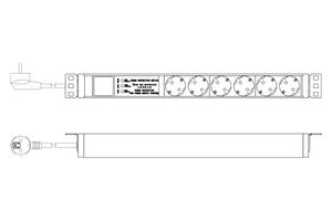 Digitus DN-95432 energiedistributie 6 AC-uitgang(en) 1U