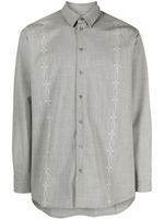 Soulland chemise à design brodé - Gris