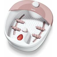 Beurer FB 20 Voetbubbelbad, massage met bubbels en vibratie (3 niveaus), infraroodlicht, pedicureaccessoires, spatbescherming, antisliprubberen voetjes