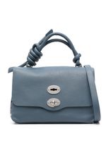 Zanellato Postina Piuma Knot leather tote bag - Bleu