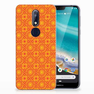 Nokia 7.1 TPU bumper Batik Oranje