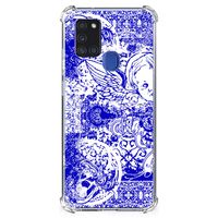 Extreme Case Samsung Galaxy A21s Angel Skull Blauw - thumbnail