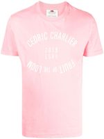 Cédric Charlier t-shirt en coton à logo imprimé - Rose