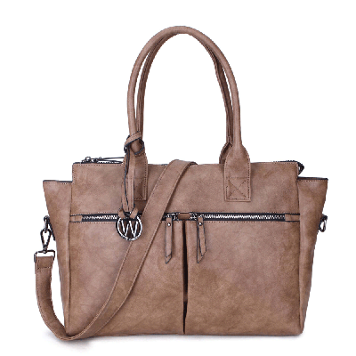 Wimona Catarina Dames laptoptas 15 inch Taupe
