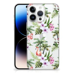 iPhone 14 Pro Max TPU Hoesje Flamingo Palms