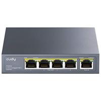 Cudy 4-kanaals Gigabit PoE Extender, 1000 Mbit/s, 1 PoE-ingang, 4 PoE-uitgang, PoE-repeater, PoE+ versterker, PoE++ Booster, wandmontage, IEEE 802.3bt / 802.3at / 802.3af