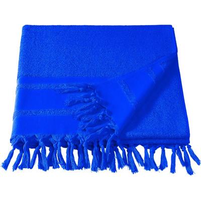 De Witte Lietaer Strandlaken Fjara 100 X 180 Cm Katoen Donkerblauw