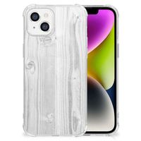 iPhone 14 Stevig Telefoonhoesje White Wood - thumbnail