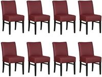 Set van 8 Donkerrode leren landelijke eetkamerstoelen Hold - Toledo Leer Bordeaux (donkerrood leer) - thumbnail