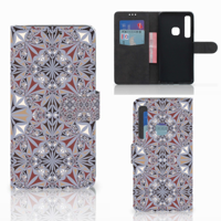 Samsung Galaxy A9 2018 Bookcase Flower Tiles