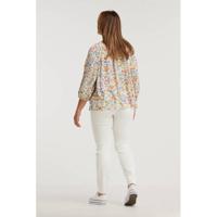 ESPRIT Curvy gebloemde top beige/rood/lavendel