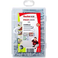 fischer 518526 Meister-Box universele pluggen UX met rand + schroeven + haken, pluggen- en schroevenset, 118-delig