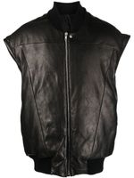 Rick Owens gilet matelassé Jumbo Flight en cuir - Noir