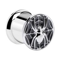 Double Flared Tunnel met Spider Design Chirurgisch staal 316L Tunnels & Plugs