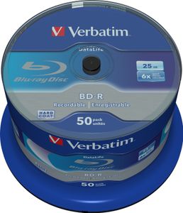 Verbatim BD-R Blu-Ray 25GB 6x 50st. Cakebox