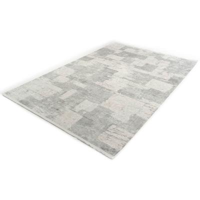 Viscose Vloerkleed - Vintage - Patchwork - Trasor - Grijs-80 x 150 cm Viscose Vloerkleed - Vintage - Patchwork - Trasor - Grijs-80 x 150 cm