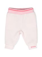 BOSS Kidswear pantalon en piqué à logo imprimé - Rose