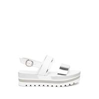 Nero Giardini E218880D damessandalen van leer, Zilver, 40 EU