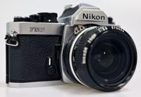 Nikon FM2 zilver + Nikkor 28mm f/3.5 - Tweedehands