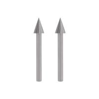 Dremel 125 - freesaccessoireset, 2 high-speed freespennen in driehoekige vorm met een werkdiameter van 6,4 mm