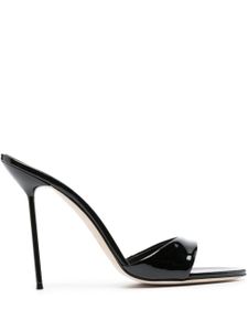 Paris Texas mules Lidia 105 mm en cuir verni - Noir