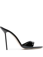 Paris Texas mules Lidia 105 mm en cuir verni - Noir - thumbnail