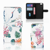 Apple iPhone 7 Plus | 8 Plus Telefoonhoesje met Pasjes Bird Flowers - thumbnail