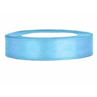 Satijnlint op rol 12mm (25m) Lichtblauw