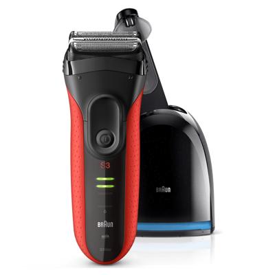 Braun Series 3 ProSkin 3050cc Elektrisch Scheerapparaat, Zwart/Rood - Oplaadbaar Scheerapparaat Braun Series 3 ProSkin 3050cc Elektrisch Scheerapparaat, Zwart/Rood - Oplaadbaar Scheerapparaat