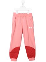 MSGM Kids pantalon de jogging à empiècements matelassés - Rose