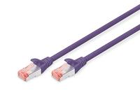 DIGITUS LAN kabel Cat 6 - 2m - RJ45 netwerkkabel - S/FTP afgeschermd - Compatibel met Cat 6A & Cat 7 - Paars