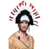 Boland Tooi Mohawk Polyester Zwart/wit/rood One-size