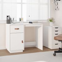 Bureau 95x50x75 cm massief grenenhout wit