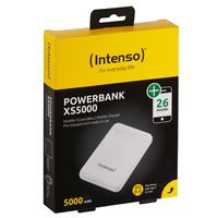 Intenso XS5000 Powerbank 5000 mAh LiPo USB-A, USB-C, Micro-USB Wit Statusweergave - thumbnail