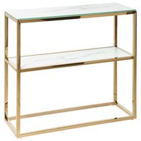 Beliani AZUSA - Consoletafel-Wit-Veiligheidsglas
