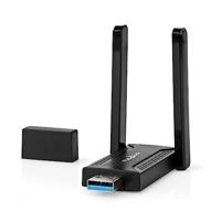 Nedis Netwerkdongle | Wi-Fi | AC1200 | 2.4/5 GHz (Dual Band) | USB3.0 | Wi-Fi Speed totaal: 1200 Mbps | Windows 10 / Windows 11 / Windows 8