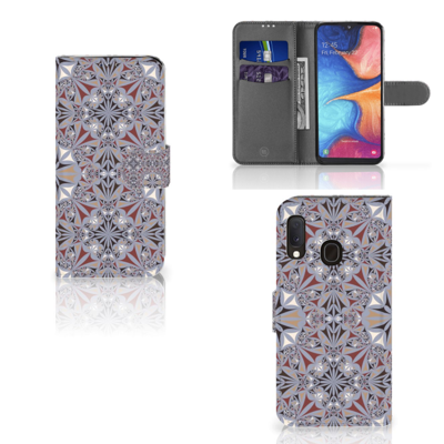 Samsung Galaxy A20e Bookcase Flower Tiles