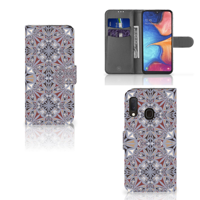 Samsung Galaxy A20e Bookcase Flower Tiles