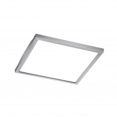 LED Plafondlamp - Badkamerlamp - Trion Foturo - 12W - Warm Wit 3500K - Vierkant - Mat Nikkel - RVS