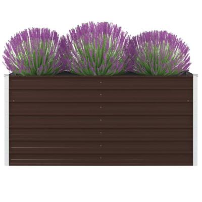 vidaXL Plantenbak verhoogd 160x80x45 cm gegalvaniseerd staal bruin vidaXL Plantenbak verhoogd 160x80x45 cm gegalvaniseerd staal bruin