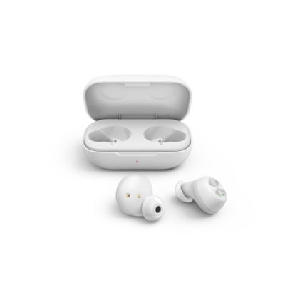 Thomson WEAR7701 In Ear oordopjes Bluetooth Wit Headset, Touchbesturing, Waterafstotend