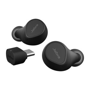 Jabra Evolve2 Buds In Ear oordopjes Bluetooth Stereo Zwart Ruisonderdrukking (microfoon), Noise Cancelling Oplaadbox, Microfoon uitschakelbaar (mute), Inductie