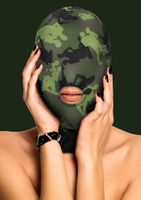 Mask With Mouth Opening - Army Theme - Green - thumbnail