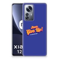 Xiaomi 12 Pro Siliconen hoesje met naam Never Give Up - thumbnail