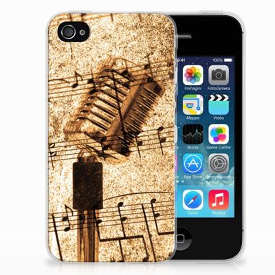 Apple iPhone 4 | 4s Siliconen Hoesje met foto Bladmuziek Apple iPhone 4 | 4s Siliconen Hoesje met foto Bladmuziek