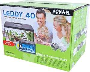 Aquael Leddy 40 Day&Night Compleet Aquarium Zwart - 25L met LED Dag/Nacht Verlichting